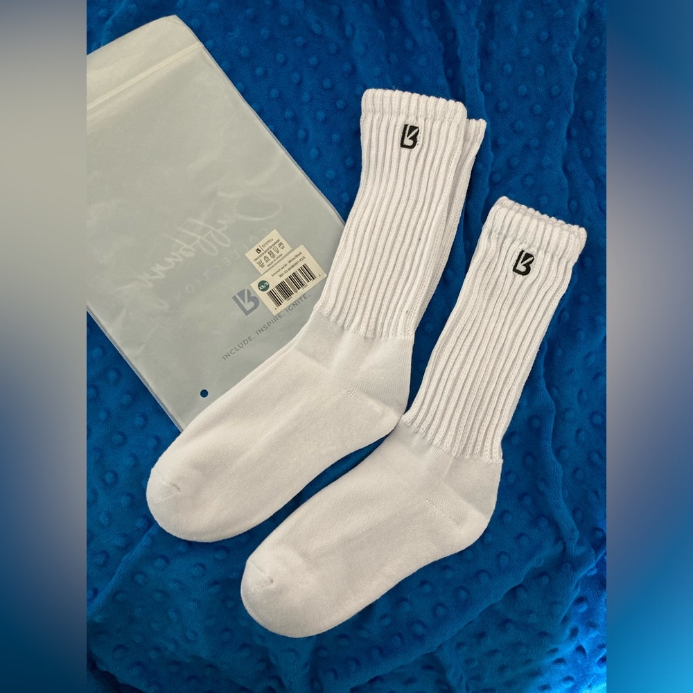 Two pairs of Buffbunny White Scrunch Socks XS/S